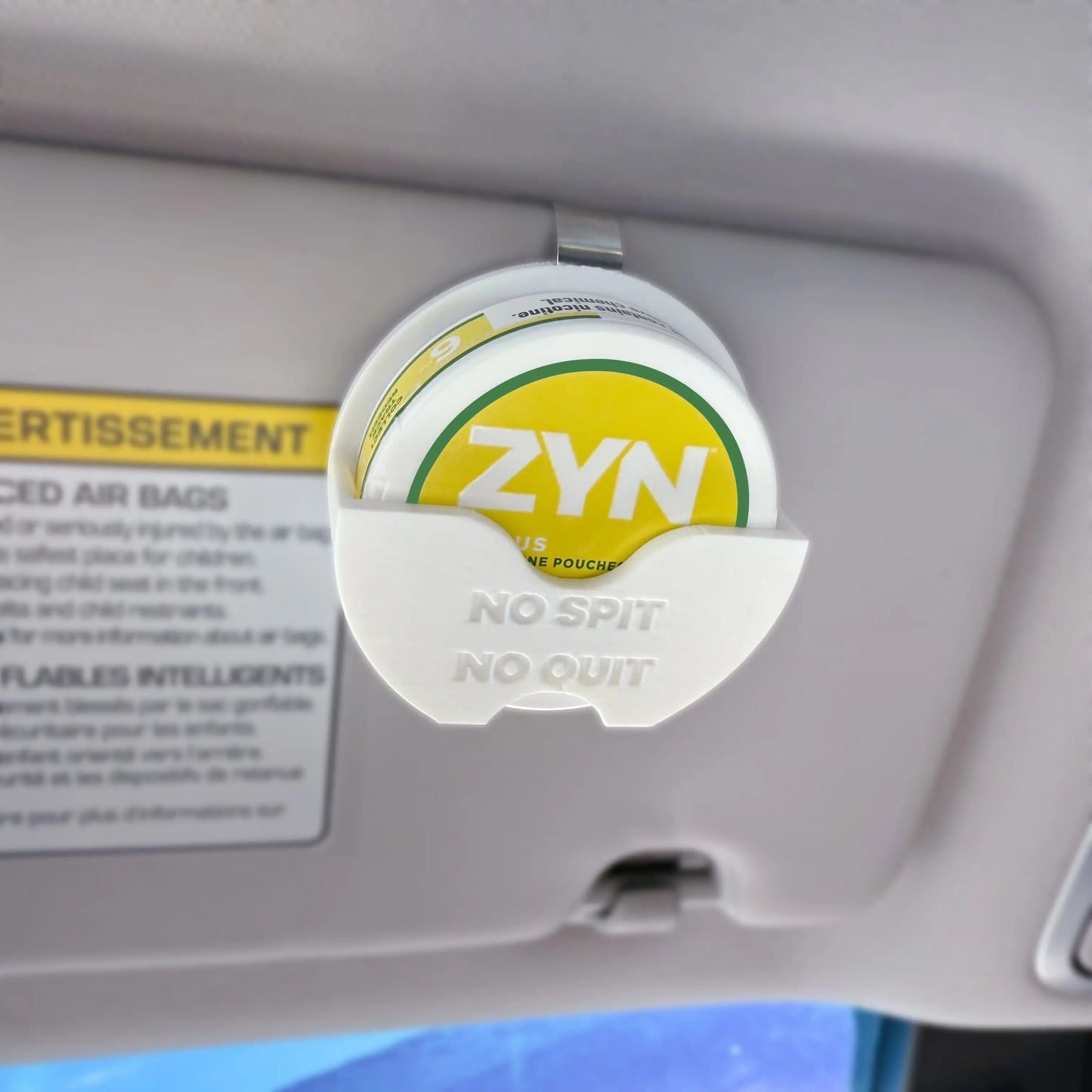 "No Spit No Quit Visor Clip