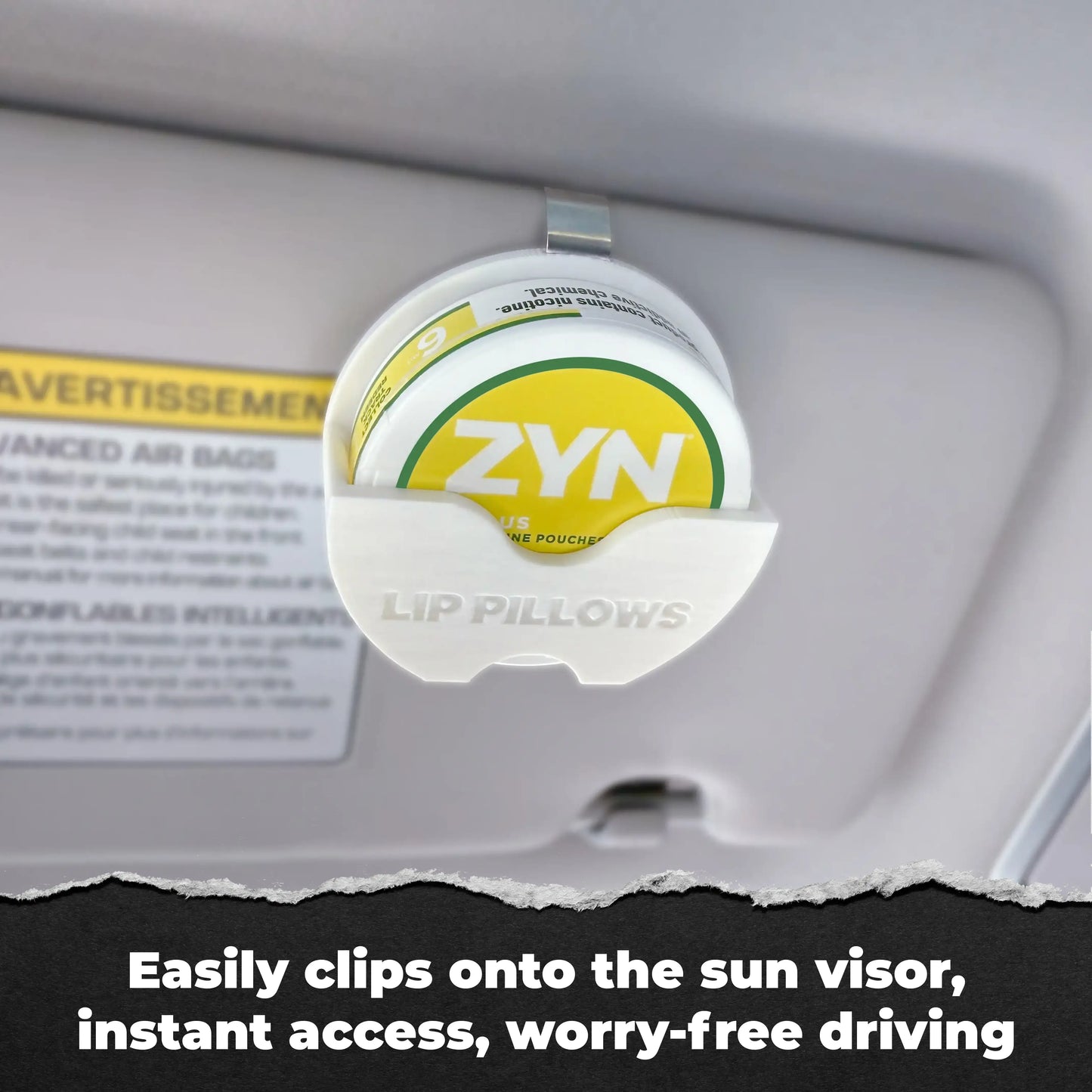 "Lip Pillows" Visor Clip